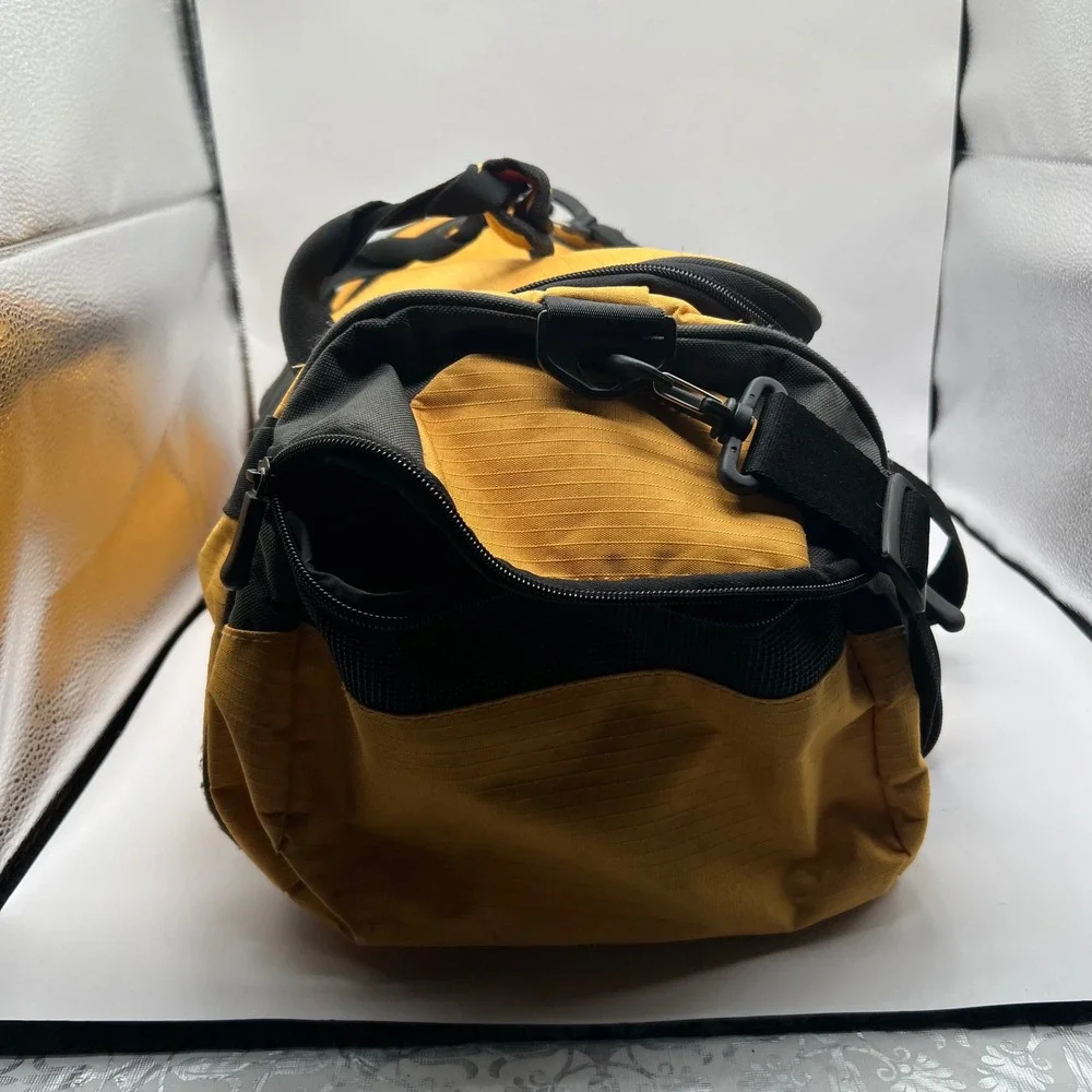 Eddie Bauer Yellow Ripstop Duffel Bag Travel Gym Weekend Carry On shoulder strap